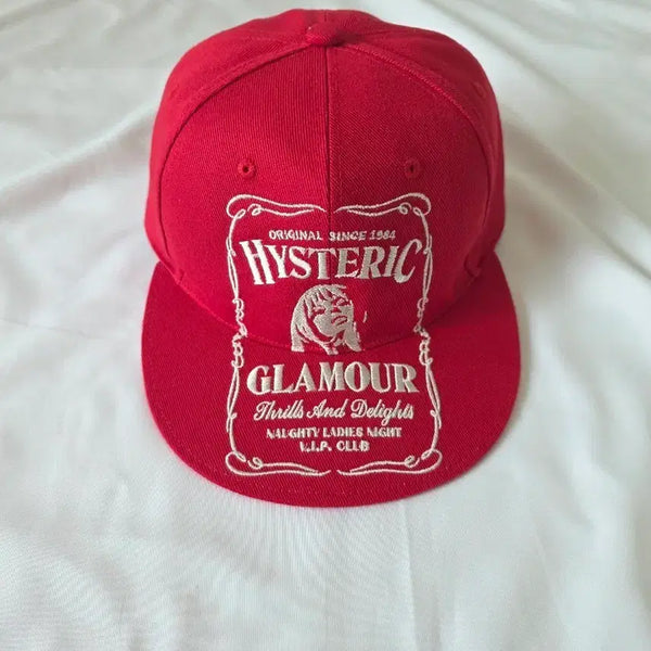 [BUNJANG] Hysteric Glamour HYS Embroidered Whiskey Cap Red / 히스테릭 글래머 HYS 위스키 자수 캡 레드