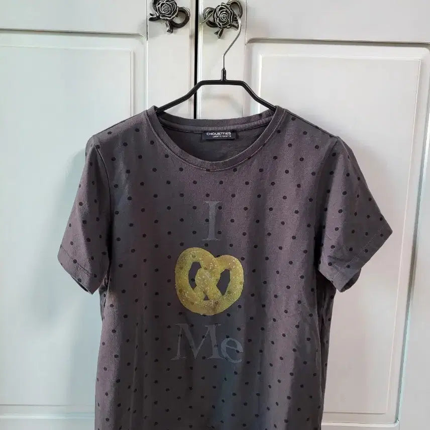 [BUNJANG] Chouette Dot Pretzel Short Sleeve T-Shirt / 슈에뜨 도트 프레즐 반팔 티셔츠