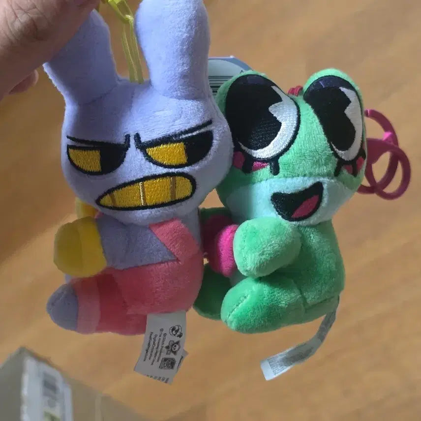 [BUNJANG] The Amazing Digital Circus Jax & Ribbit Magnet Plush Keychain / 어메이징디지털서커스 잭스와 리빗  키체인