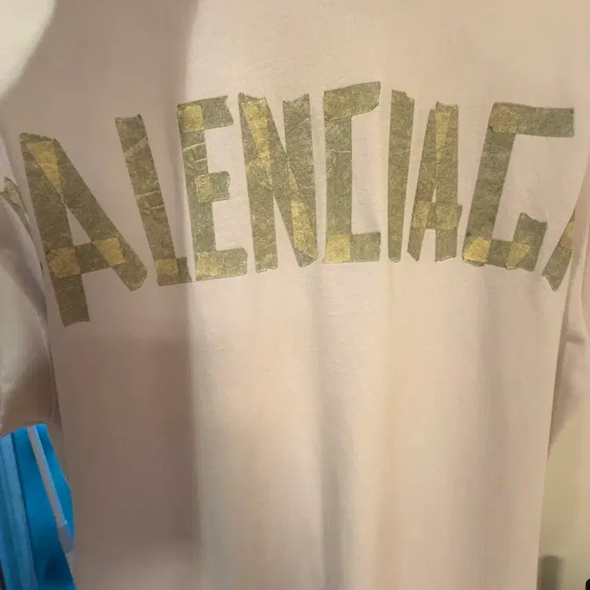 [BUNJANG] Balenciaga Tape Type Medium Fit T-Shirt White M / 발렌시아가 테이프 타입 미디움핏 티셔츠 화이트M