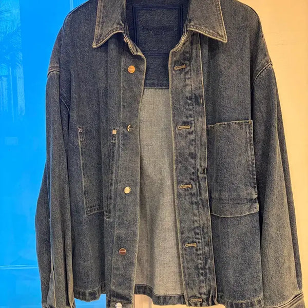 [BUNJANG] WOOYOUNGMI Washed Denim Jacket / 우영미 WOOYOUNGMI] 워싱 데님 자켓