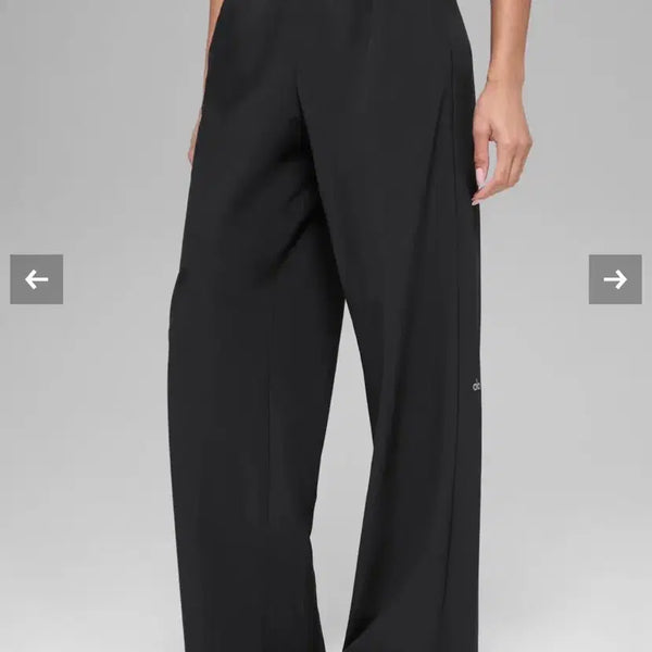 [BUNJANG] ALO YOGA Black Wide Trousers Pants XS / 알로수트업트라우저팬츠