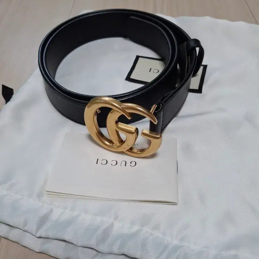 [BUNJANG] Gucci Marmont Unisex Belt Black 85/34 414516 / (정품) 구찌 마몬트 남녀공용 벨트 블랙 85/34 414516