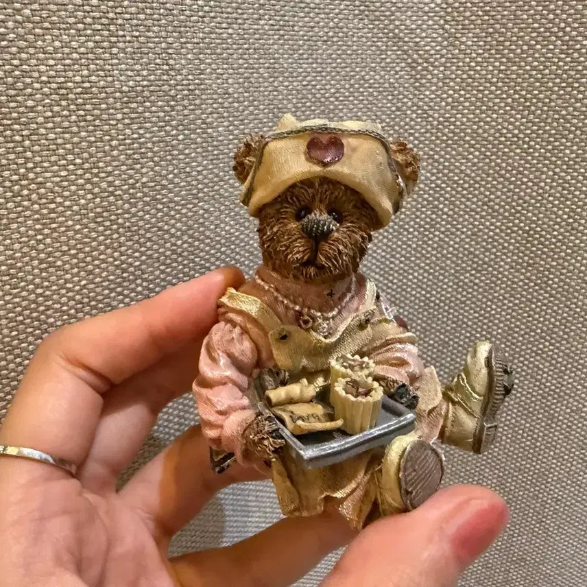[BUNJANG] Vintage Baking Bear Figurines (Boy's Bear) / 빈티지 베어 인형 베이킹 보이즈베어 피겨린