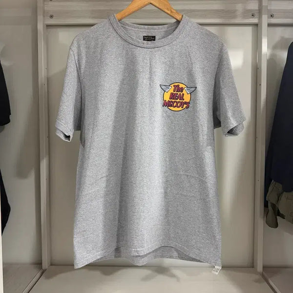 [BUNJANG] Real McCoy Logo T-Shirt Gray Size 40 / 리얼맥코이 로고티 그레이 40사이즈