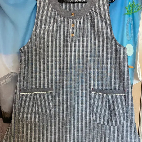 [BUNJANG] Vintage Mori Girl Stripe Dress / 빈티지 모리걸 스트라이프 원피스 하구미