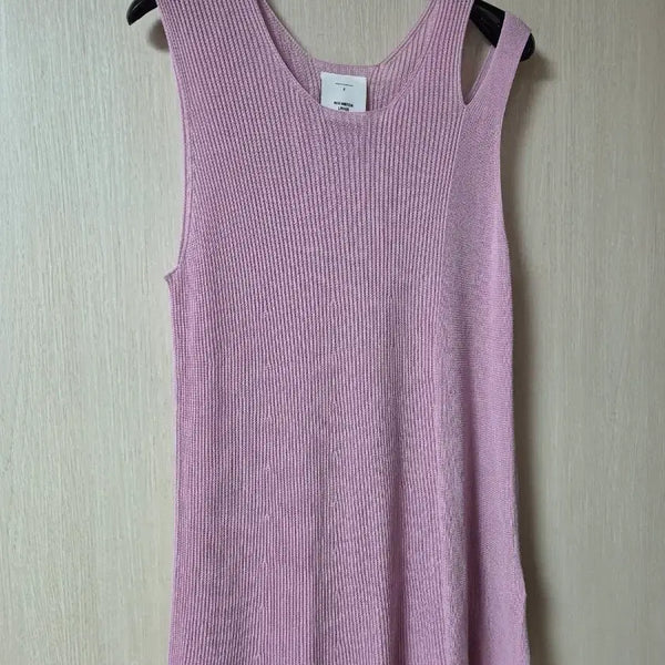 [BUNJANG] System Knit Asymmetrical Sleeveless Top / 시스템 SYSTEM  니트 언발 민소매 나시 90