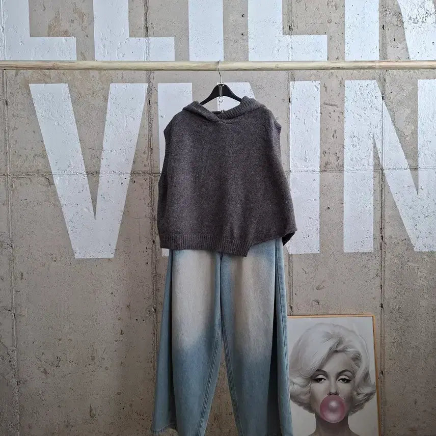 [BUNJANG] Hooded Knit Vest SB5 / 핏보장 후드  니트 베스트(SB5