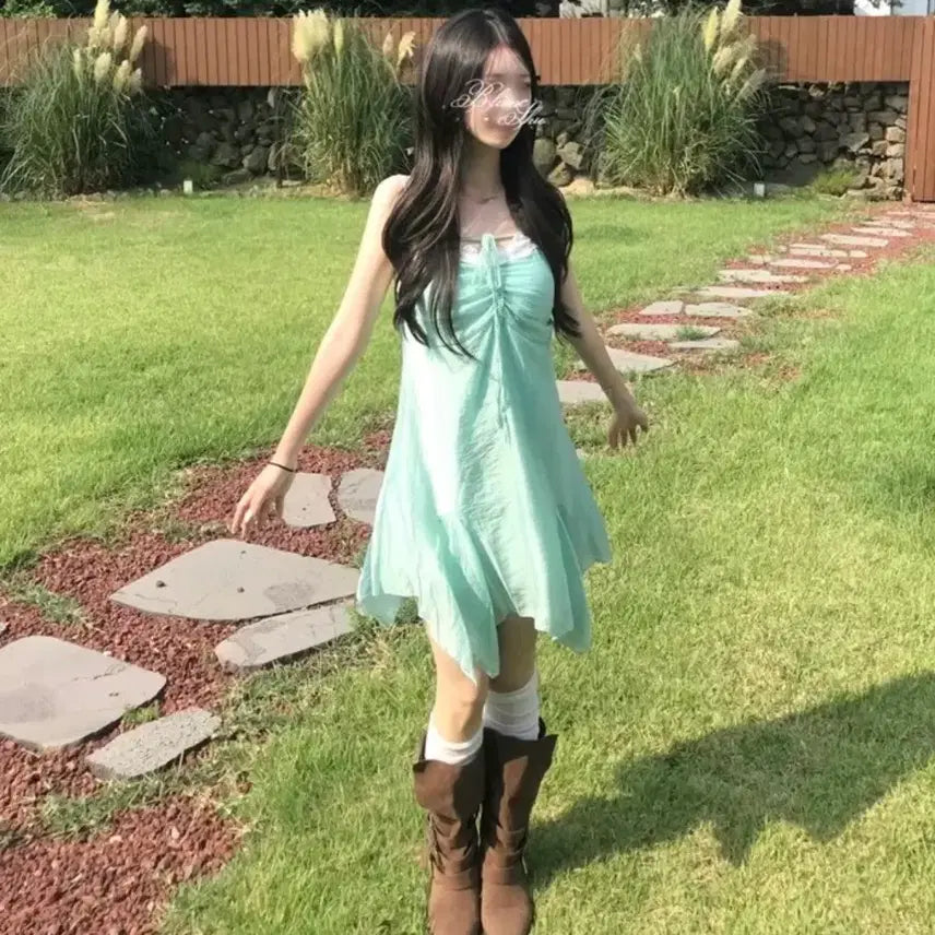 [BUNJANG] Ablley Mint Dress / 에이블리 민트 원피스
