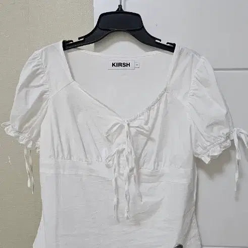 [BUNJANG] Kirsh White Ribbon Puff Sleeve Blouse / 키르시 블라우스 화이트
