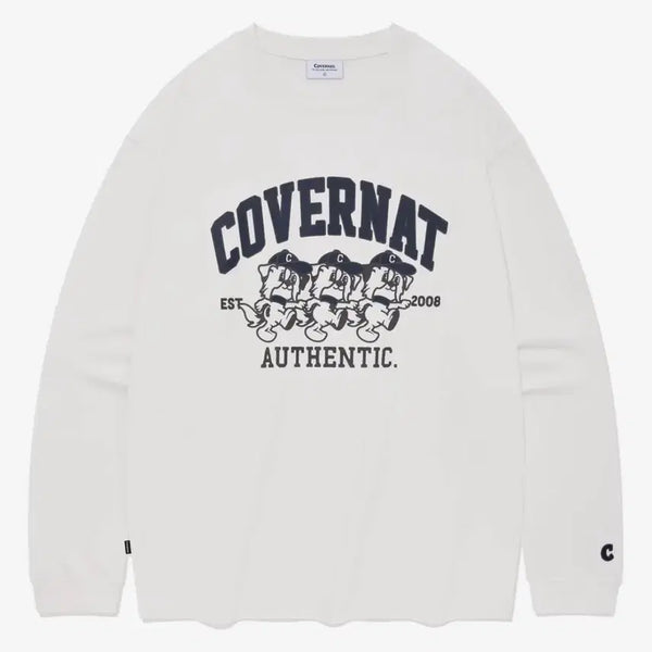 [BUNJANG] Covernat Border Collie Trio Long Sleeve White / L) 커버낫 보더콜리 트리오 롱슬리브 화이트