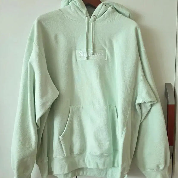 [BUNJANG] Supreme Box Logo Hooded Sweatshirt Light Green (23FW) / 슈프림 박스로고 후드 스웨트셔츠 라이트 그린 - 23FW