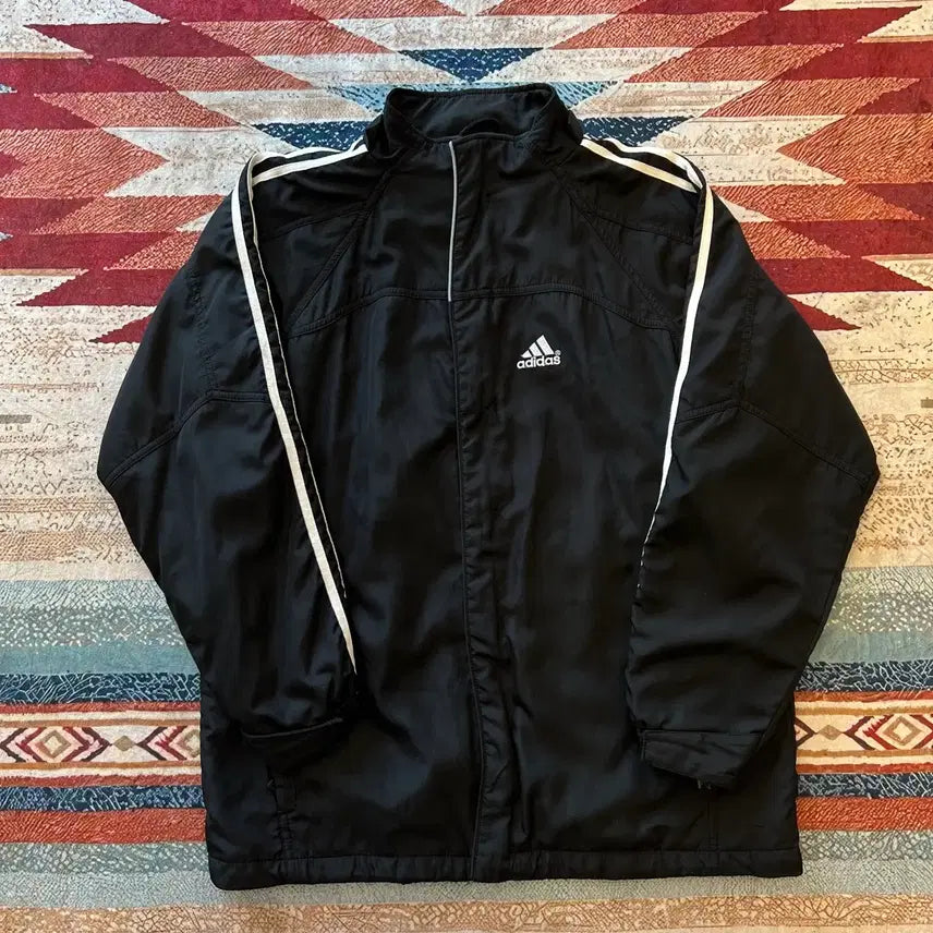 [BUNJANG] Adidas Sideline Windbreaker Jacket Black M/95 / 아디다스 사이드라인 윈드브레이커 바람막이 자켓 [블랙] M/95