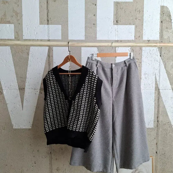 [BUNJANG] Cropped Knit Vest / 반크롭  니트 베스트(SB3