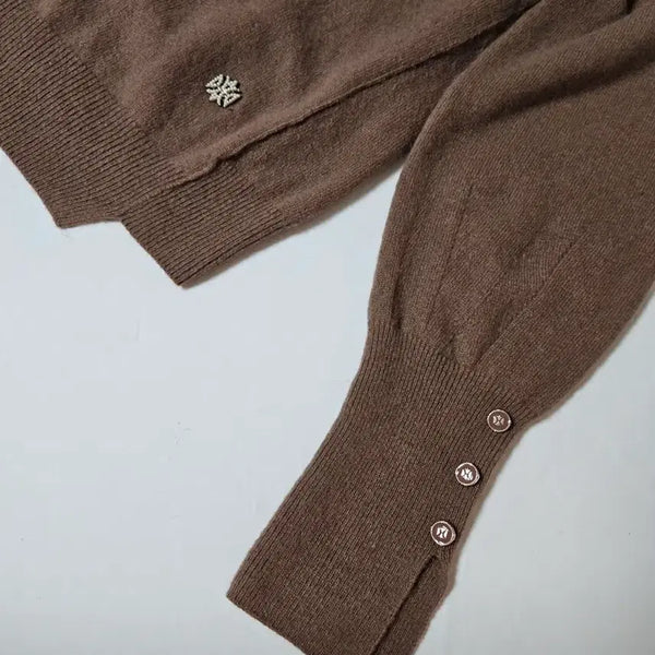 [BUNJANG] DEWL Cashmere Blend Knit Sweater / DEWL 캐시미어 포근니트 디자인멋짐 스웨터 슬릿 맨투맨