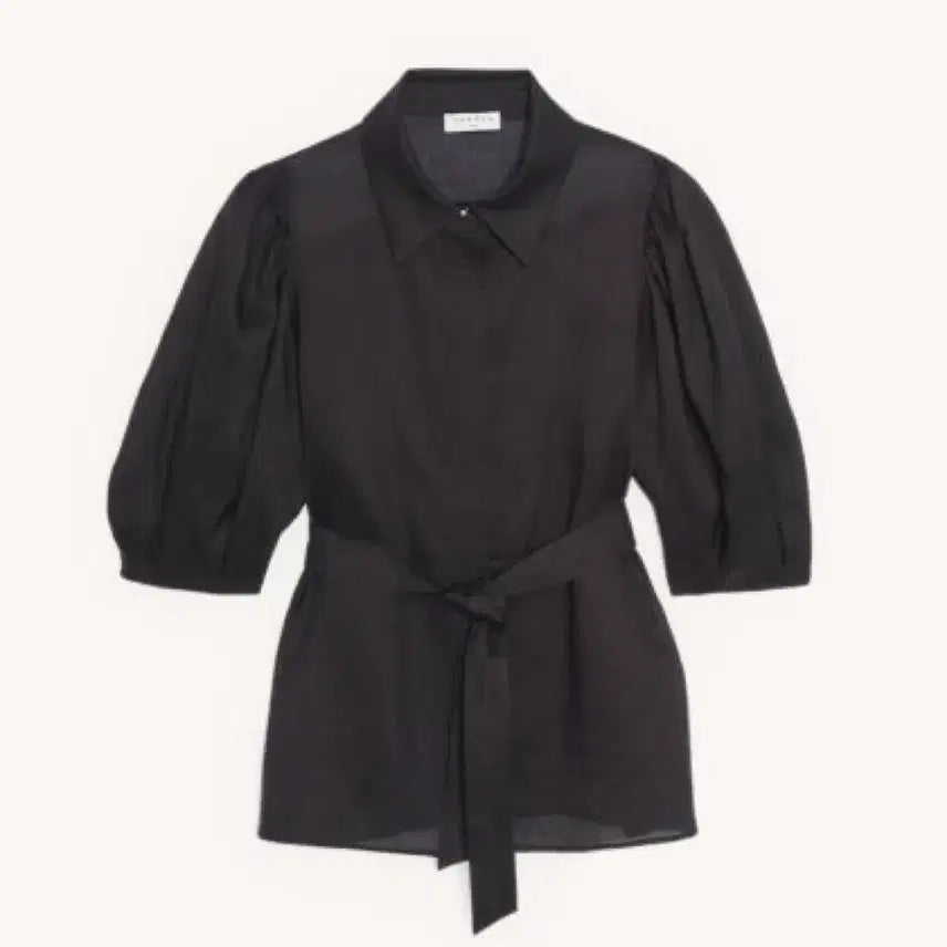 [BUNJANG] Sandro Belted Linen Blouse / SANDRO 산드로 벨티드 린넨 블라우스 1