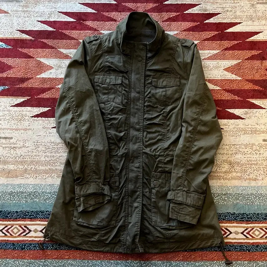 [BUNJANG] AVARICE Women's Shirring Field Jacket Khaki L / AVARICE 여성 셔링 야상 필드자켓 [카키] L/100