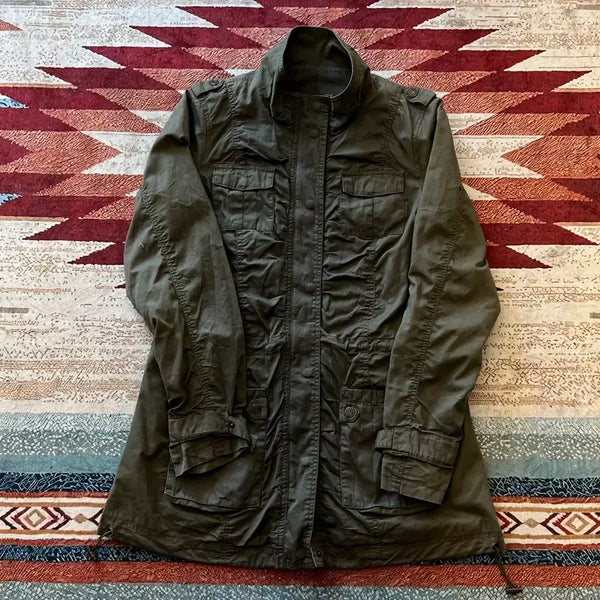 [BUNJANG] AVARICE Women's Shirring Field Jacket Khaki L / AVARICE 여성 셔링 야상 필드자켓 [카키] L/100