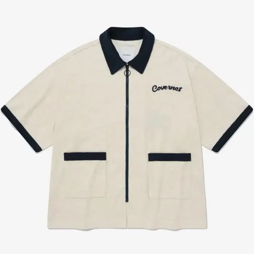 [BUNJANG] Covernat Hot Summer Terry Zip-Up Half Shirt L / [새상품] L) 커버낫 핫 썸머 테리 집업 하프 셔츠