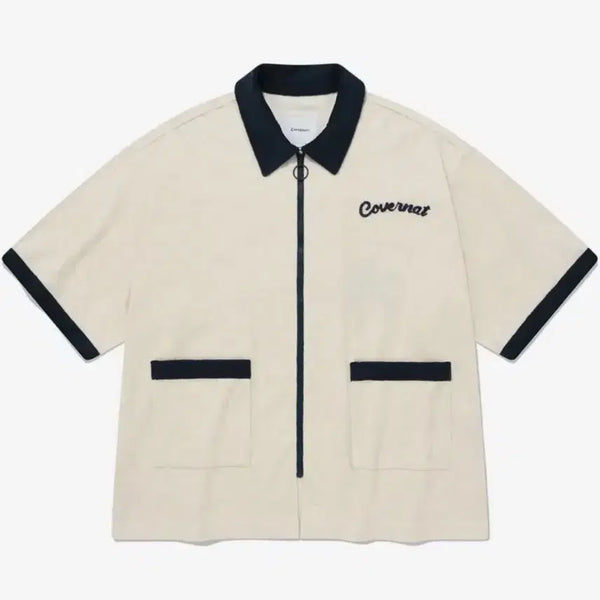 [BUNJANG] Covernat Hot Summer Terry Zip-Up Half Shirt L / [새상품] L) 커버낫 핫 썸머 테리 집업 하프 셔츠