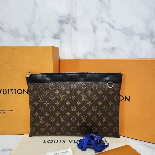 [BUNJANG] Louis Vuitton Monogram Discovery Clutch Full Set / 루이비통 디스커버리 모노그램 클러치 풀세트