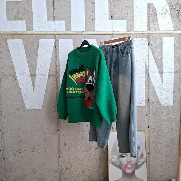 [BUNJANG] Scooby-Doo Oversized Knit Sweater / 행사6)오버핏  니트스웨터