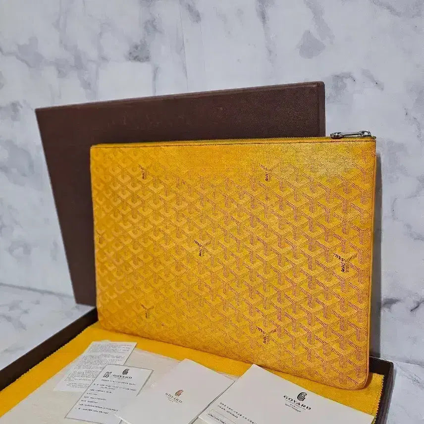 [BUNJANG] Goyard Saint Louis GM Pouch Yellow / 고야드 세나 클러치 GM 옐로우