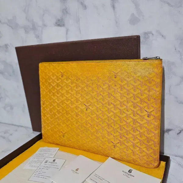 [BUNJANG] Goyard Saint Louis GM Pouch Yellow / 고야드 세나 클러치 GM 옐로우
