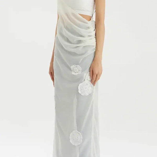 [BUNJANG] OPEN YY Organza Dress Summer Skirt / OPEN YY 아플리케 스커트