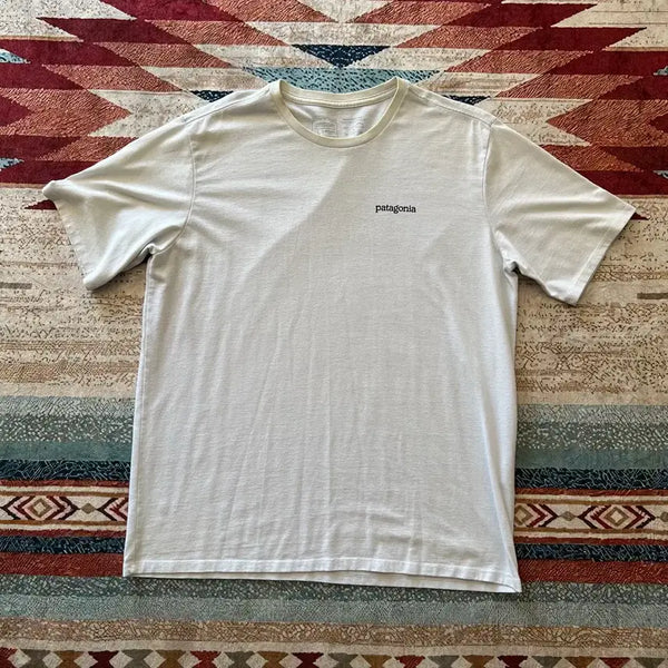 [BUNJANG] Patagonia P-6 Logo T-Shirt White / 파타고니아 P-6 빅로고 반팔 티셔츠 [화이트] L/100