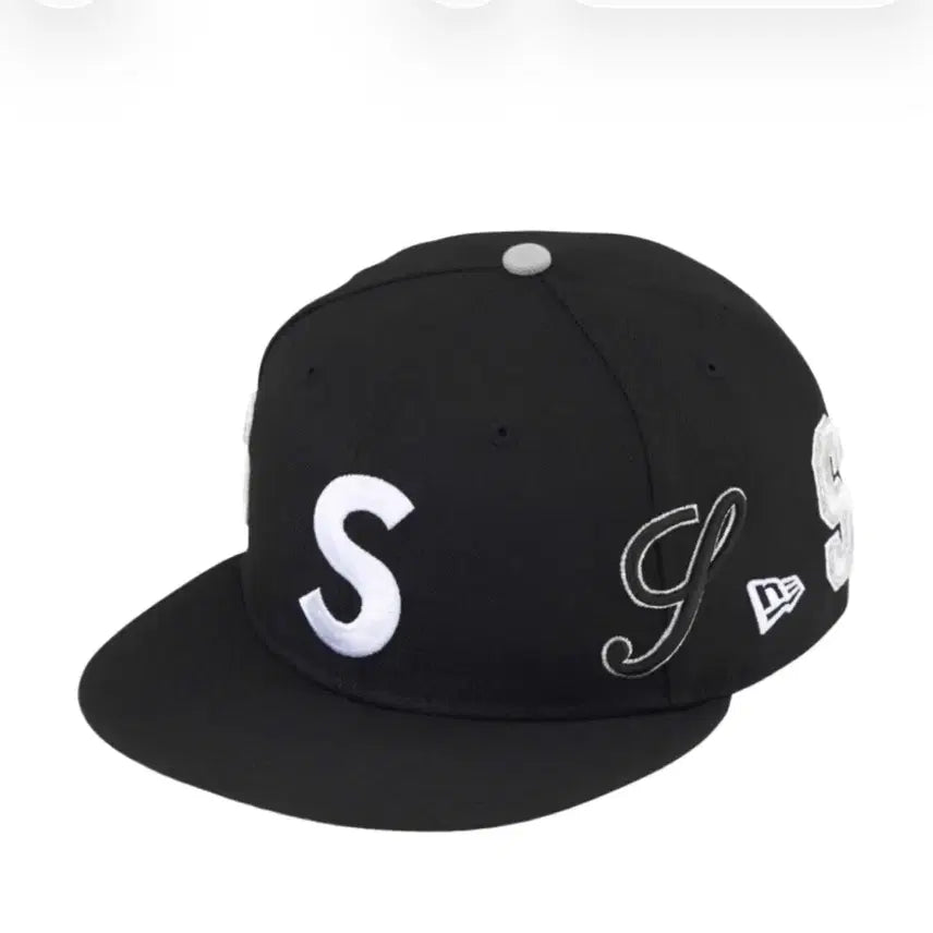 [BUNJANG] Supreme Multi S Logo New Era Cap Black / 슈프림 멀티 S 로고 뉴에라 블랙 714(57.7cm)