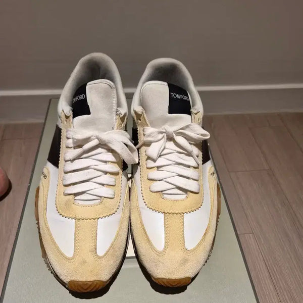[BUNJANG] Tom Ford James Sneakers White/Beige / 톰포드 제임스 스니커즈 화이트/베이지 270mm