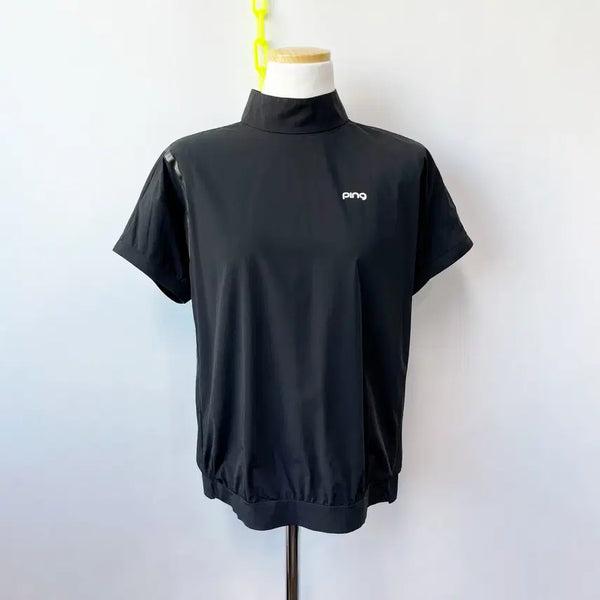 [BUNJANG] Ping 2021 Women's Windbreaker Short Sleeve Polo Neck Top Size 100 / 핑 2021 여성 폴라넥 바람막이반팔 100