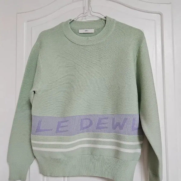 [BUNJANG] DEWL Rayon Blend Knit Sweatshirt Sweater / DEWL 20년 레이온혼방 니트 맨투맨 스웨터