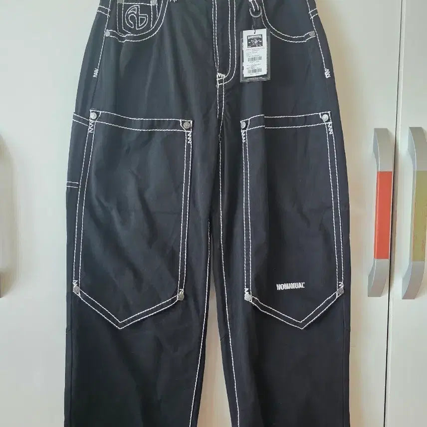 [BUNJANG] True Religion x No Manual No Religion Double Knee Pants Black / 트루릴리젼 x 노매뉴얼 노 릴리젼 더블 니 팬츠 블랙