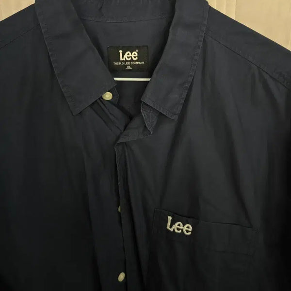 [BUNJANG] LEE Navy Logo Embroidered Button-Down Shirt XL / LEE 셔츠남방