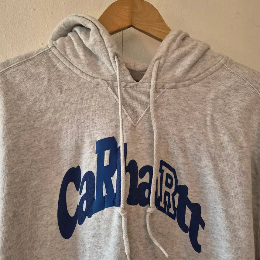 [BUNJANG] Carhartt Men's Melange Grey Fleece Hoodie T-Shirt M / 칼하트 남성 멜란지그레이 기모후드티셔츠 M사이즈