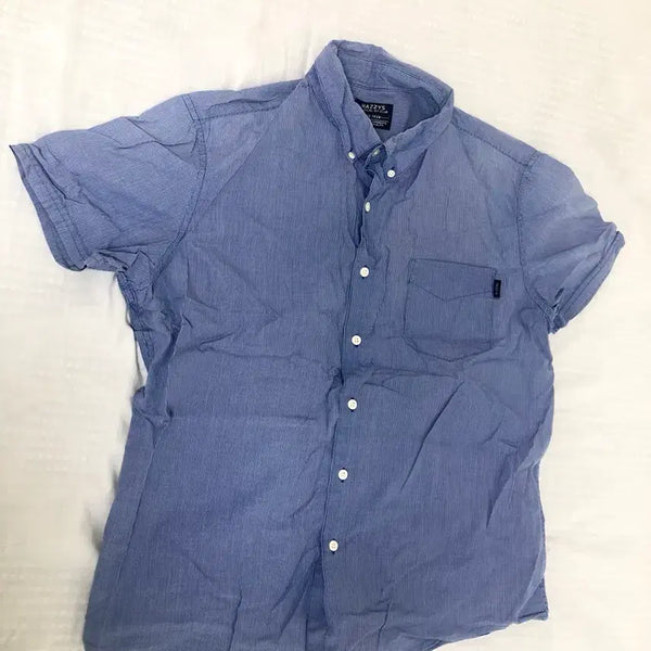 [BUNJANG] Hazzys Cotton 100% Short Sleeve Shirt / 헤지스 코튼 100% 반소매 셔츠