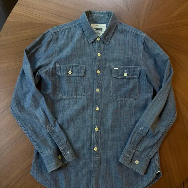 [BUNJANG] Obey Chambray Shirt Men's Size L / 오베이 샴브레이 셔츠 남성95-100
