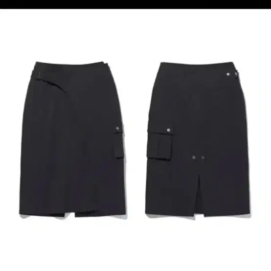 [BUNJANG] Mischief Cargo Midi Skirt Black / 미스치프 카고 미디스커트
