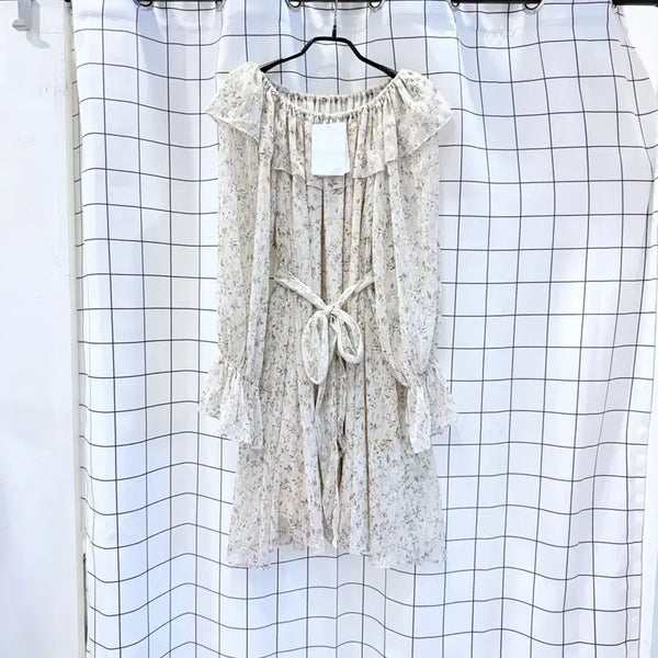 [BUNJANG] Astier Floral Off-Shoulder Mini Dress / 새상품 아스띠에 플로럴 원피스 오프숄더가능