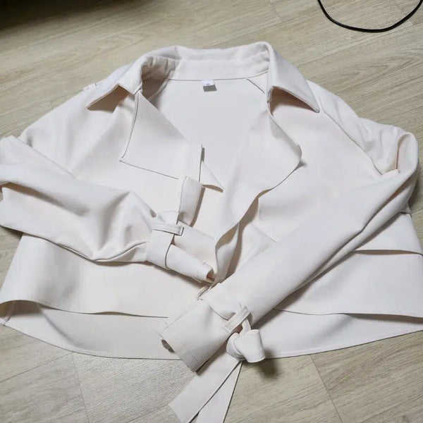 [BUNJANG] Ivory Cropped Jacket / 아이보리 크롭자켓