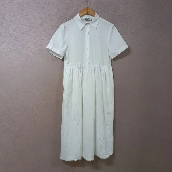 [BUNJANG] Dandy Hara White Shirring Long Dress Women's / B8-10/허리셔링 화이트 롱원피스 여성