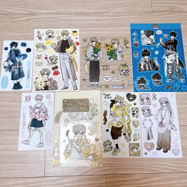 [BUNJANG] Daily Wan-jjang Sticker Bundle Set / 원가이하) 데일리완쨩 다꾸 스티커 일괄처분