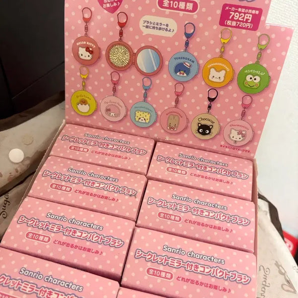 [BUNJANG] Sanrio Secret Mirror Compact Brush / 산리오 시크릿 미러 컴팩트 브러쉬