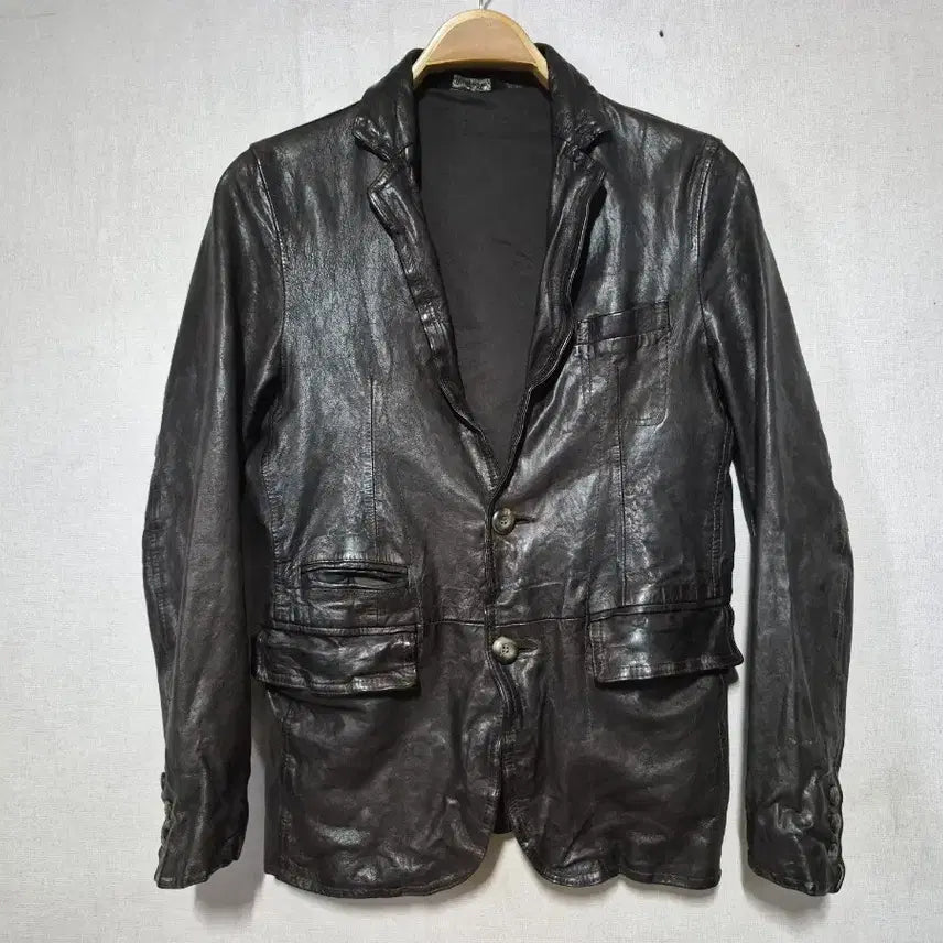 [BUNJANG] Panicale Vegetable Leather Jacket Black / Panicale 빠니깔레 베지터블 (우리95)