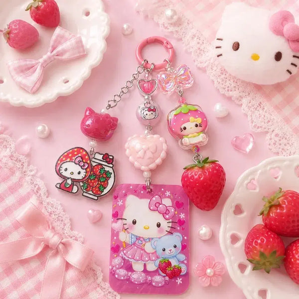 [BUNJANG] Strawberry Kitty Keychain / 딸기키티키링