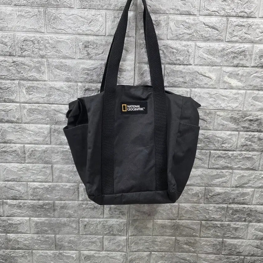 [BUNJANG] National Geographic Black Eco Bag / 내셔널지오그래픽 에코백 블랙  사이즈 40*40