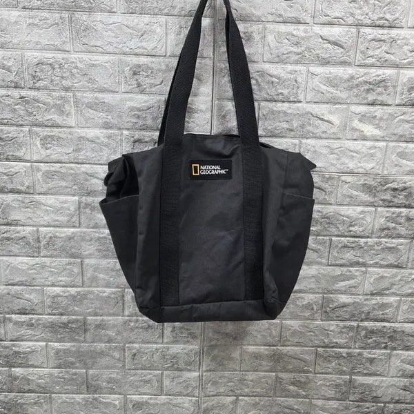[BUNJANG] National Geographic Black Eco Bag / 내셔널지오그래픽 에코백 블랙  사이즈 40*40