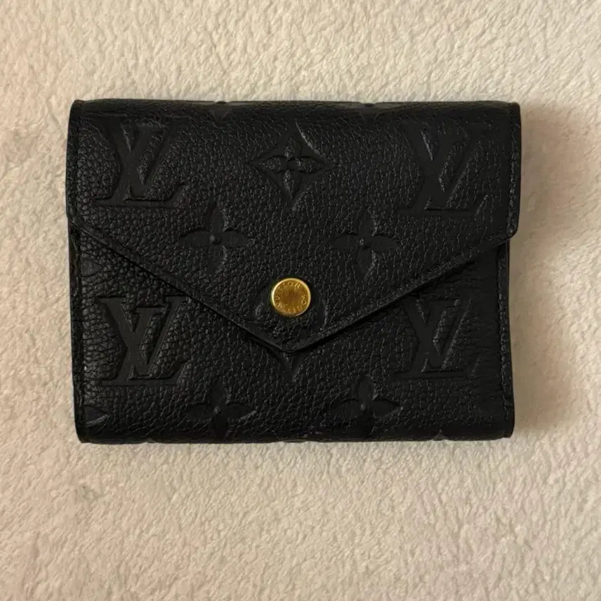 [BUNJANG] Louis Vuitton Monogram Empreinte Victorine Wallet Black / [정품]루이비통 앙프레뜨 빅토린 월릿 블랙 지갑